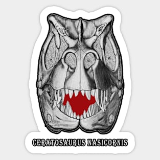 🦖 Fossil Skull of Ceratosaurus nasicornis Dinosaur Species Sticker